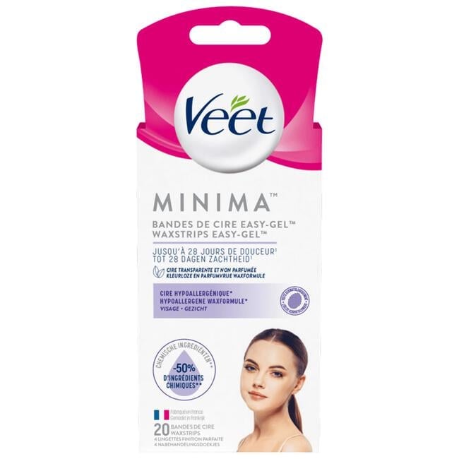 Veet Minima Ontharingsstrips Gezicht Hypoallergeen 20 stuks