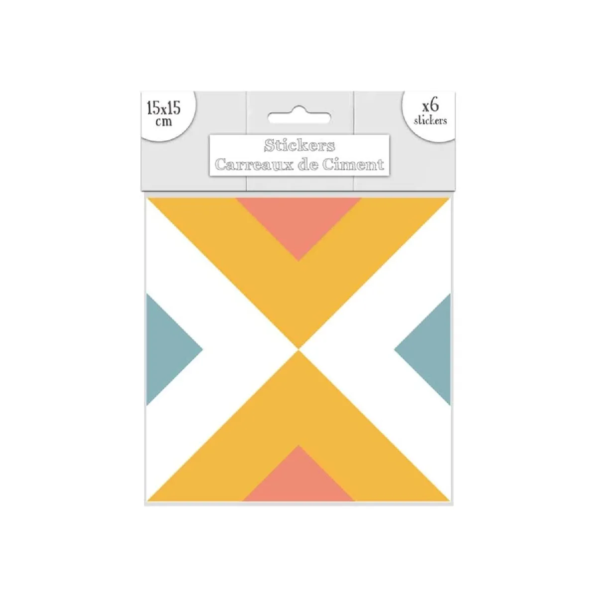 Sudtrading Sud Trading Stickers Ciment Triangles Jaune Orange