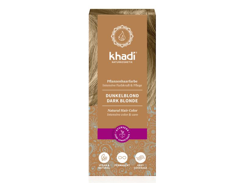khadi Pflanzenhaarfarbe Dunkelblond 100 g Natürliche und vegane Haarfarbe mit intensiver Farbkraft
