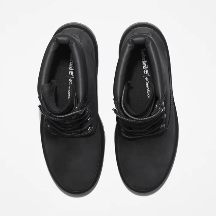 Bota feminina Cortina Valley de 6 polegadas na cor preta.