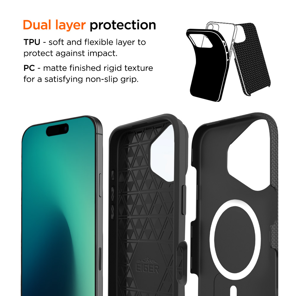 iPhone 17 MagSafe North Case Premium Hybrid Schutzhülle (EGCA00900) - Schwarz