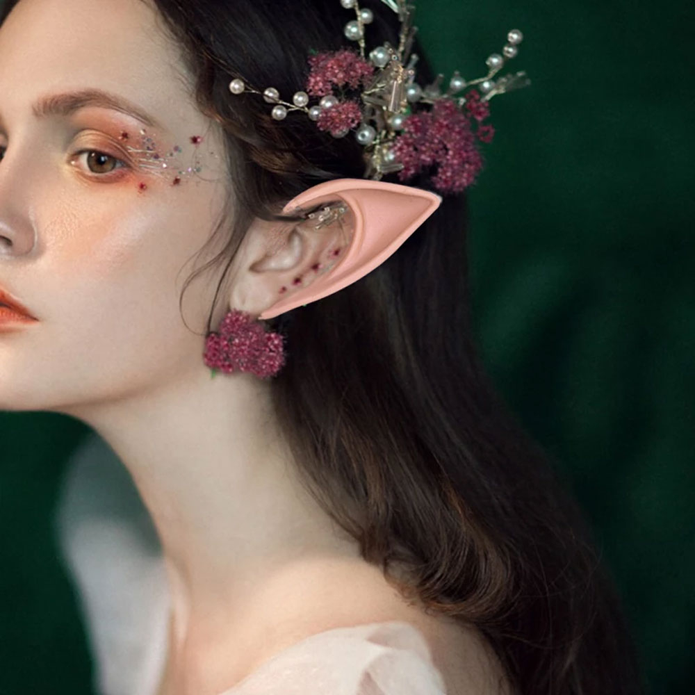 (1 Paar) 10cm Kunst Ohren Fasnachts Kostüm Zubehör Fairy Ears Elfenohren Motto Party Accessoire Halloween Foto Requisite
