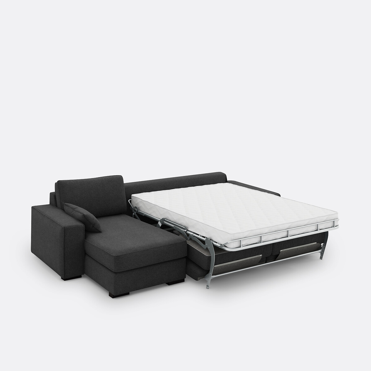 LA REDOUTE INTERIORS<br>Sofá-cama de canto em tecido texturizado, espuma, Cecilia