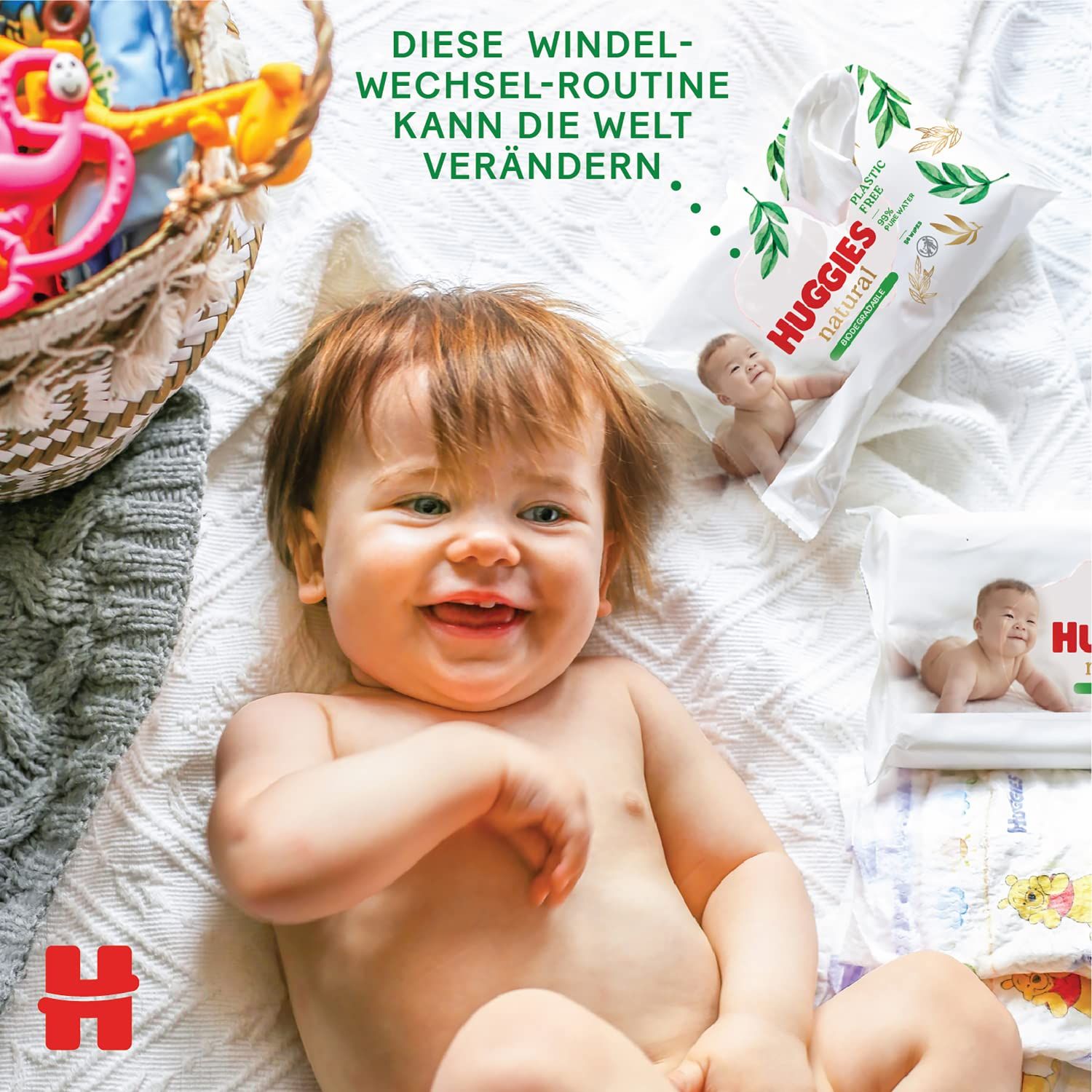Huggies Natural Pure Water Feuchttücher Tücher Baby Wipes