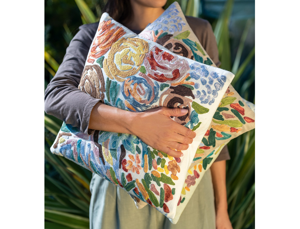 Coussin-Fleurs en folie