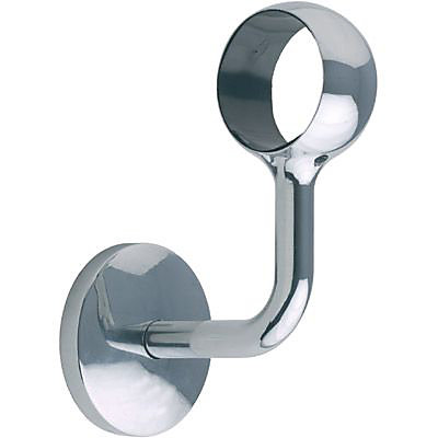 Support de rampe coudée finition métal chromé Kordo