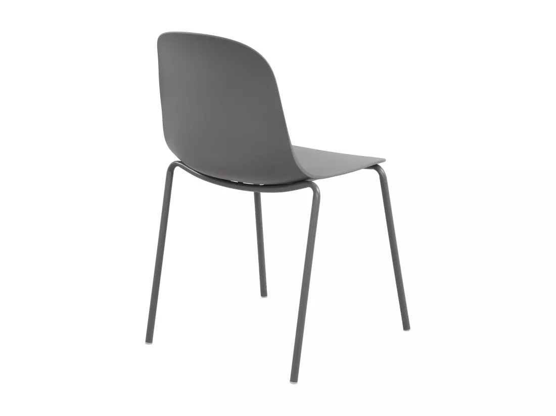 Chaise de conférence - Plastique - Gris foncé - Hardin
