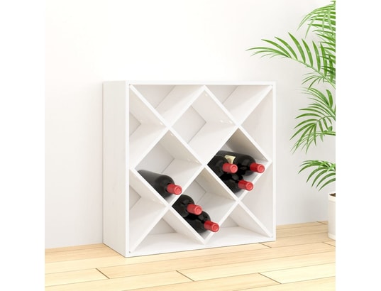 VIDAXL - Armoire à vin blanc 62x25x62 cm bois de pin massif