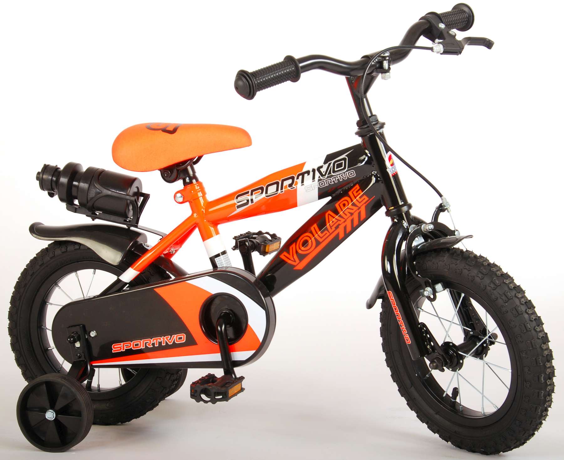 TPFSports Sportivo Kinderfahrrad - Jungen - 12 Zoll - 2 Handbremsen - Neon Gelb