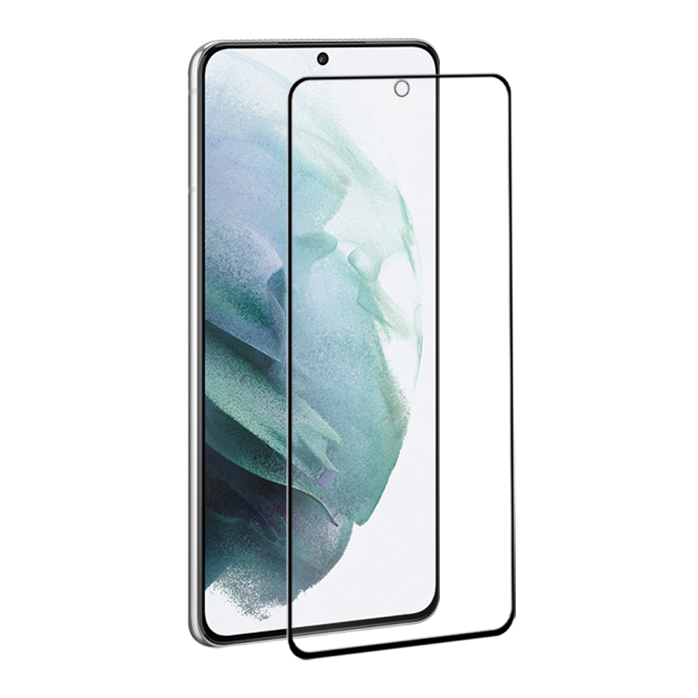 Samsung Galaxy S21 FE 5G 3D Panzer Glas Displayschutz Case Friendly mit Rahmen (EGSP00764) - Schwarz