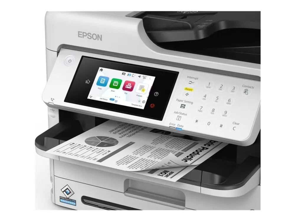 Epson WorkForce Pro WF-M5899DWF - Multifunktionsprinter - S/H - blækprinter - 216 x 297 mm (original) - A4/Legal (medie) - op til 25 spm (udskriver) - 330 ark - 33.6 Kbps - USB 2.0, Gigabit LAN, Wi-Fi(ac)