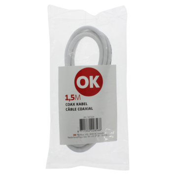 OK Coax Snoer 1,5 Meter Wit