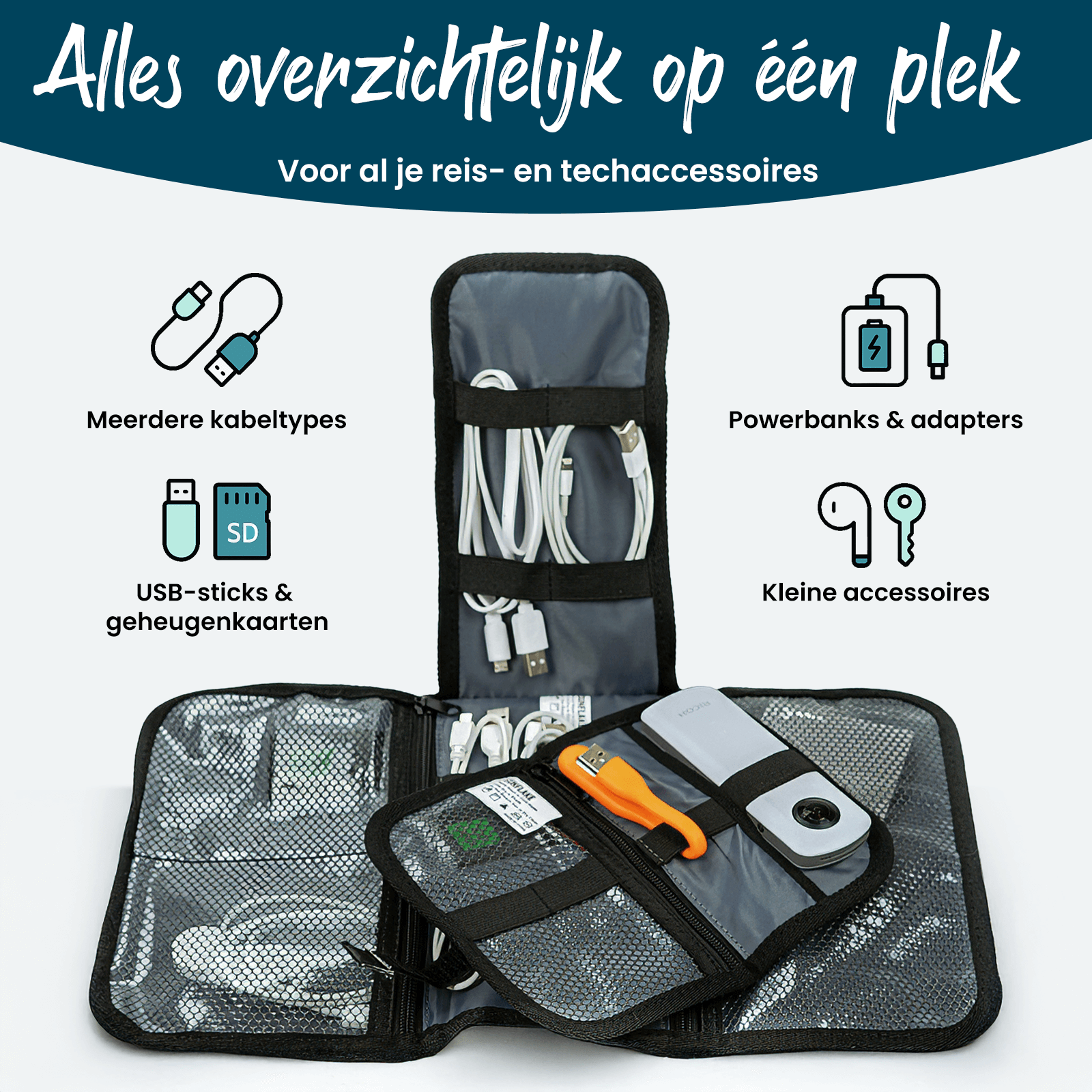 Sunflake Set van 2 kabel organizer