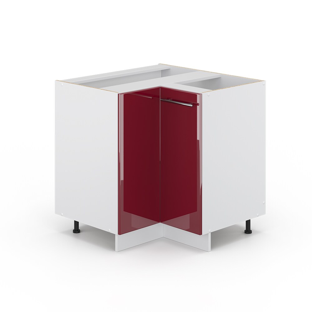 VICCO Eckunterschrank 87 cm Bordeaux Hochglanz Küchenschrank Hängeschrank Küchenzeile Fame-Line