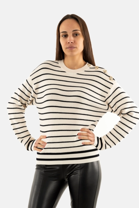 Pull hiver morgan 242-marino ivoire