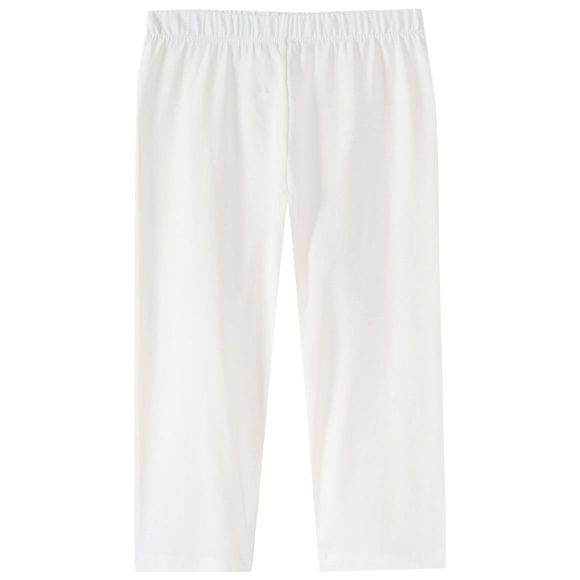 Famy 2 Mädchen Capri-Leggings im Basic-Look rosa / weiss