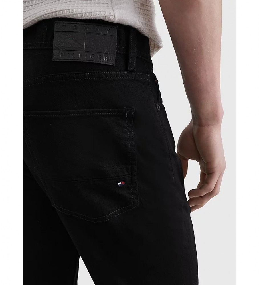 Calça jeans Tommy Hilfiger reta Denton Str Chelsea Negra