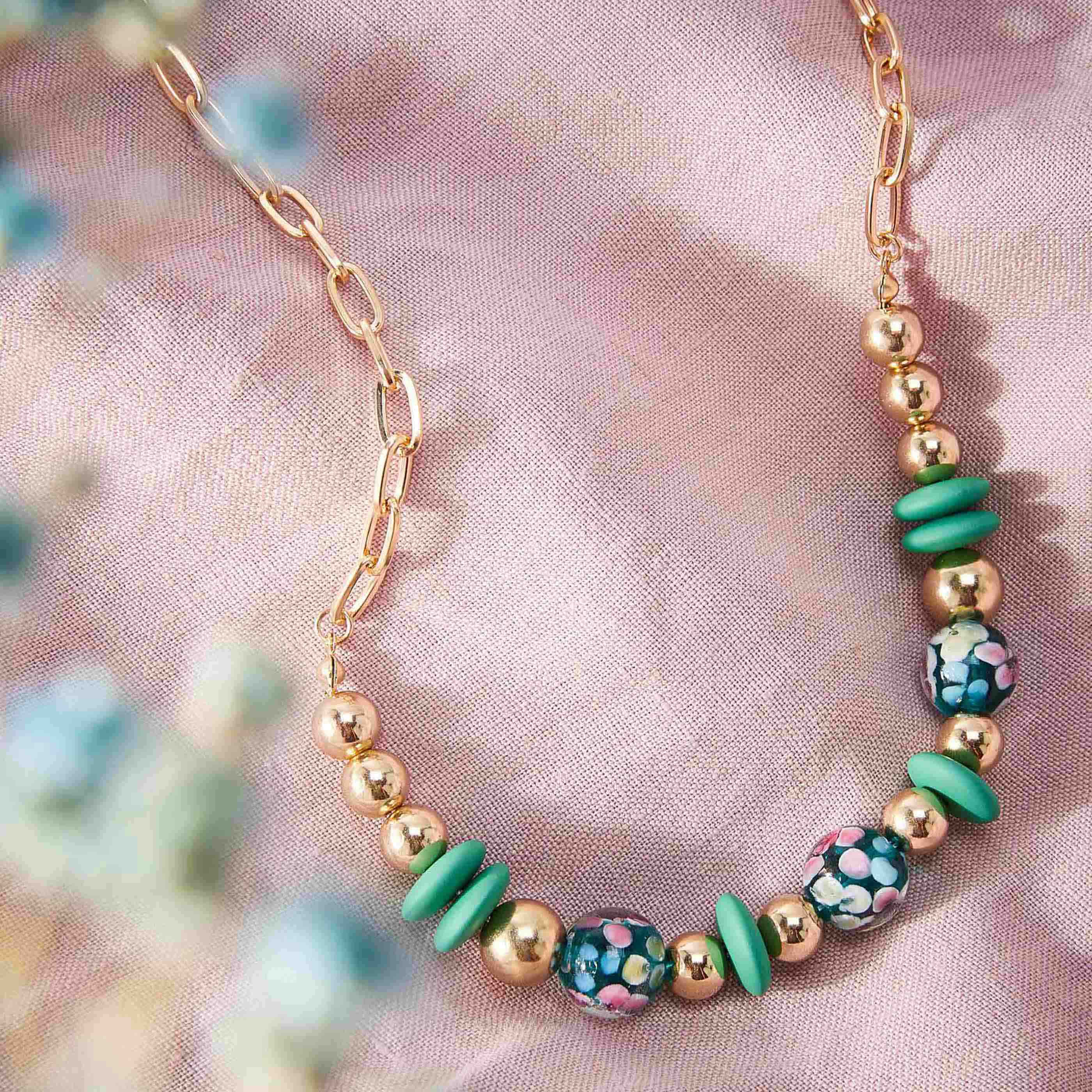 COLLIER PERLES DE VERRE PERLES MAT COATI - BIJOUX