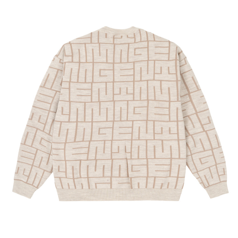 MAZE KNIT COL ROND - NATUREL