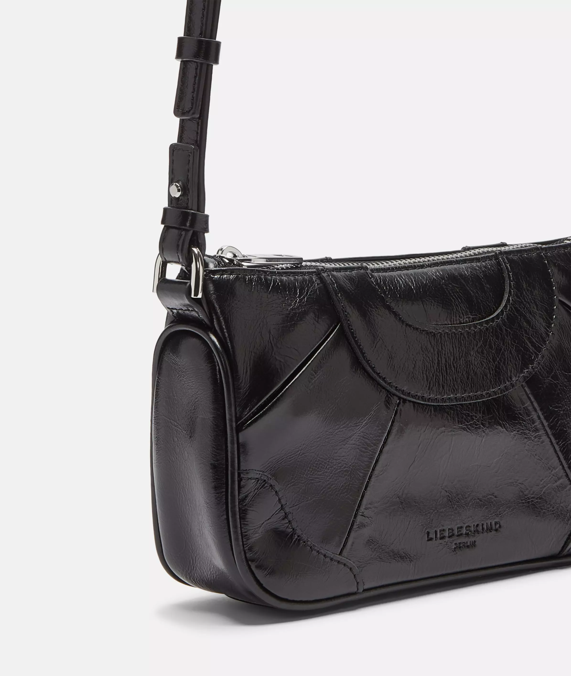 Crossbody Small shoulder bag with glossy finish