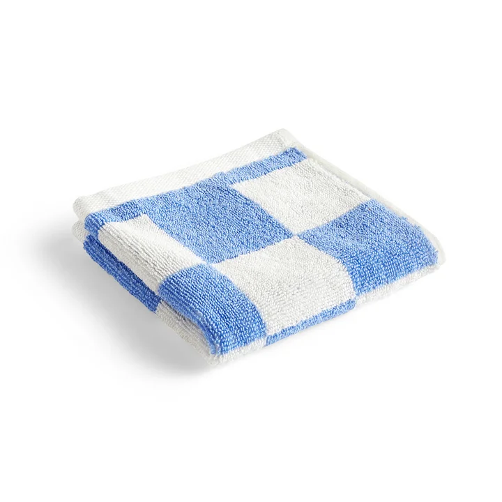 HAY - Check Waschlappen, 30 x 30 cm, sky blue