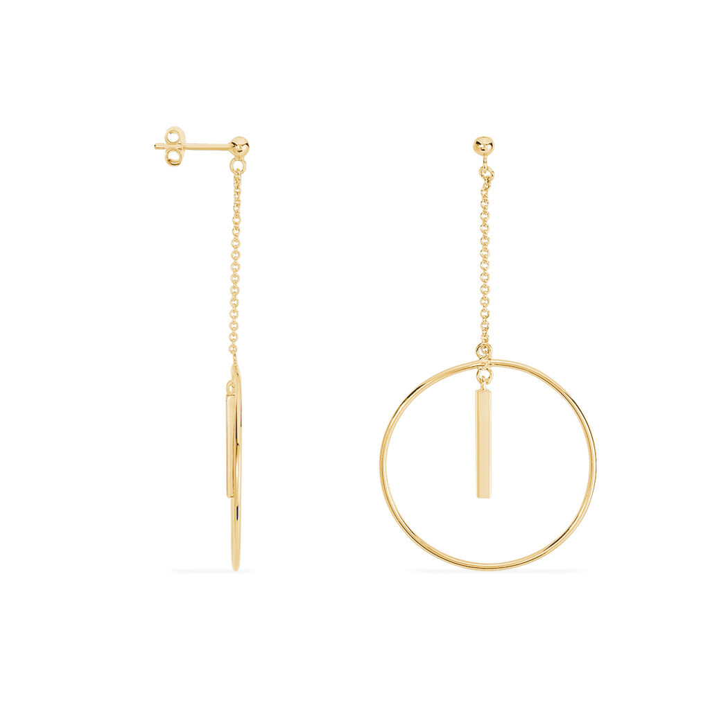 Boucles D'oreilles Pendantes Evana Plaqué Or Jaune