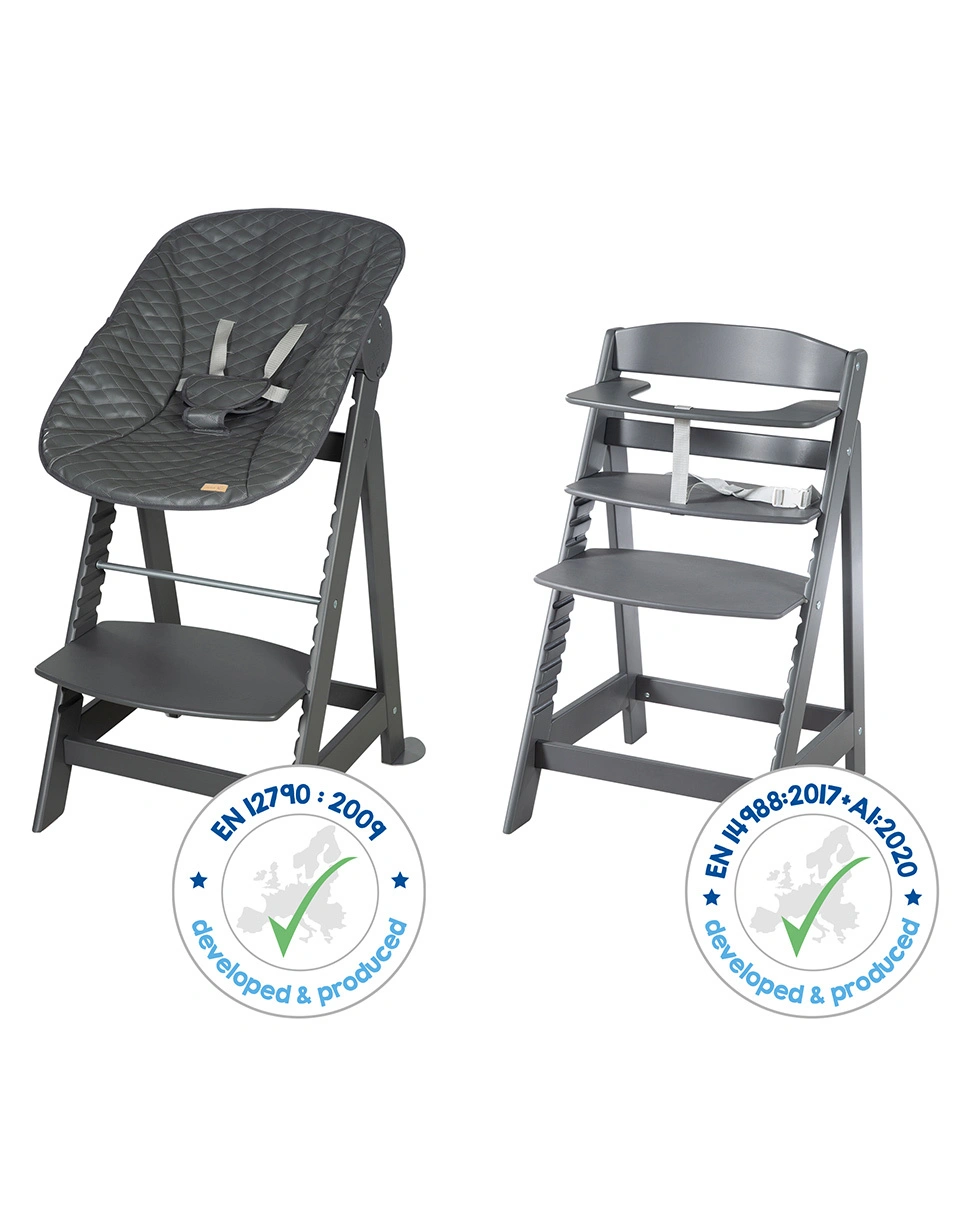 Treppenhochstuhl LUXE 2in1 anthrazit (Farbe: graphite)
