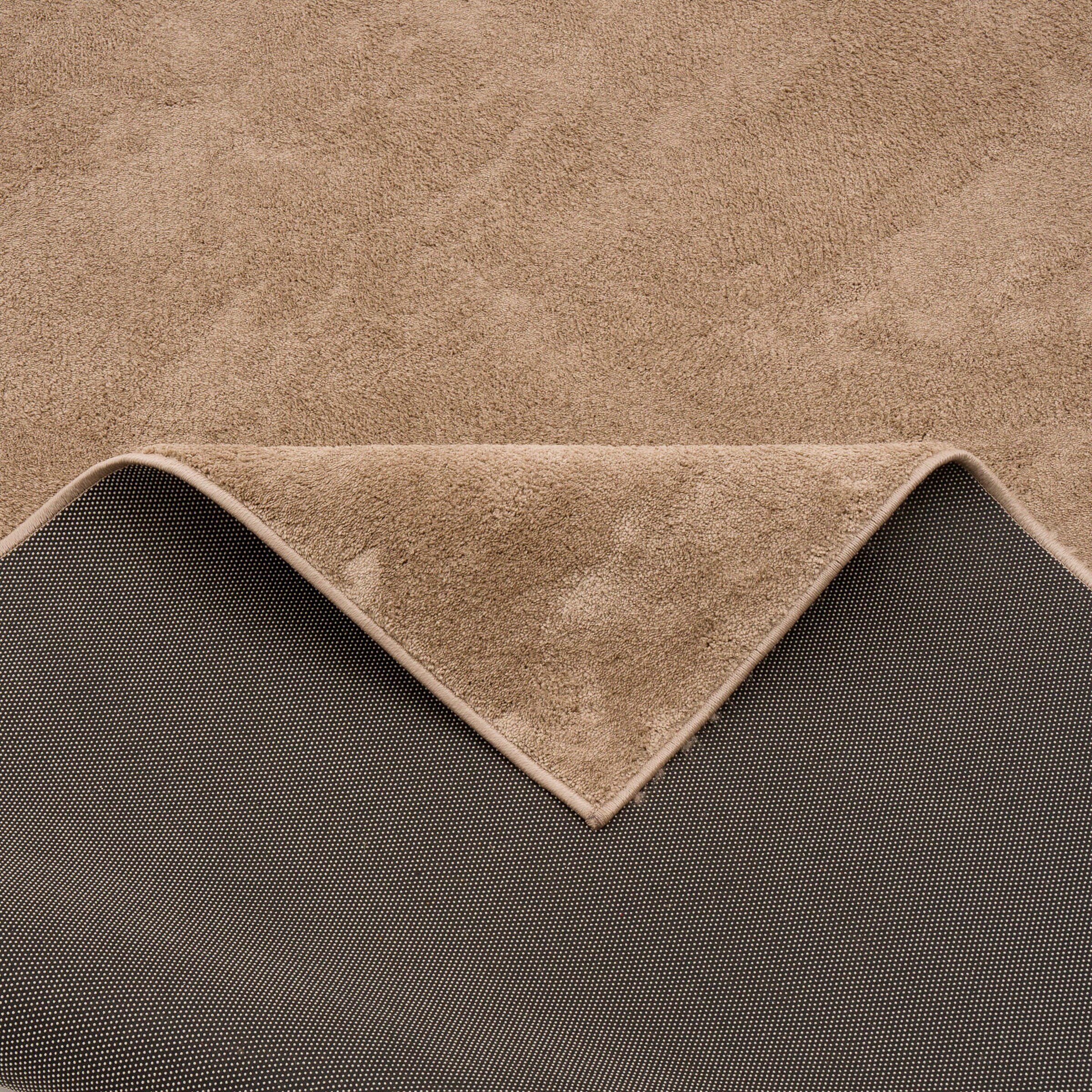 Pergamon Hochflor Langflor Teppich Super Soft Melia Kids Taupe - 120x170 cm