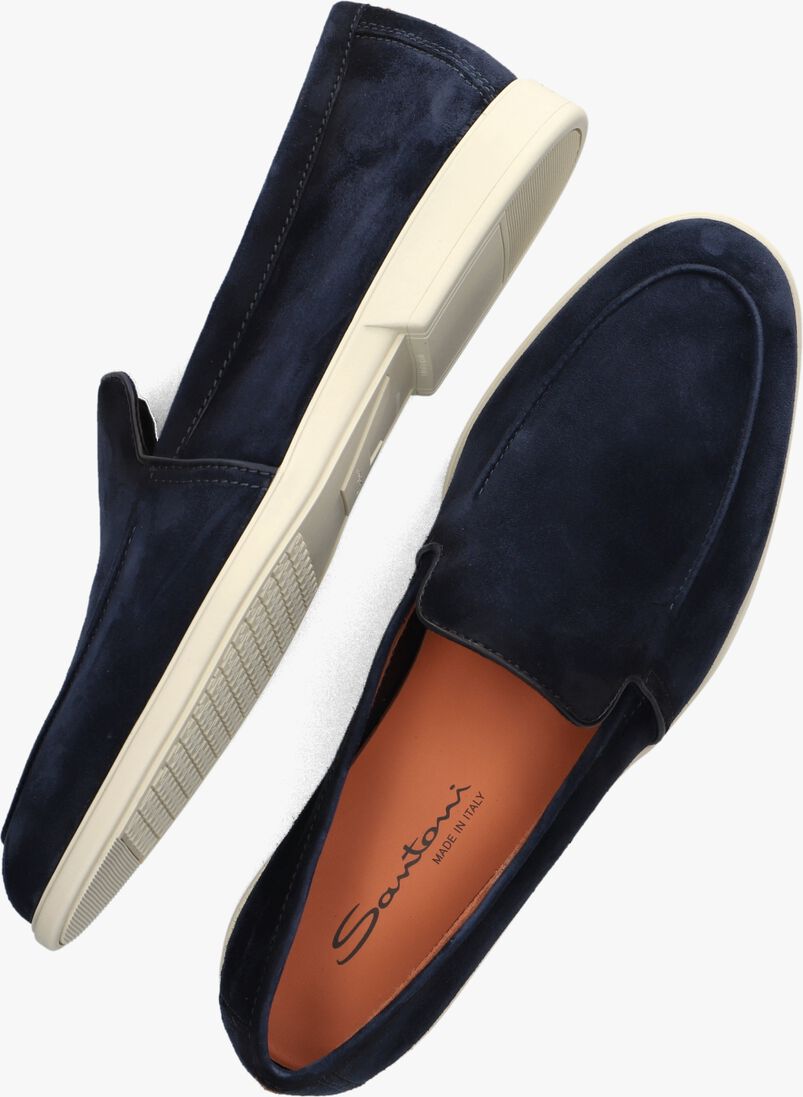 blauwe santoni instappers 18829 malibu