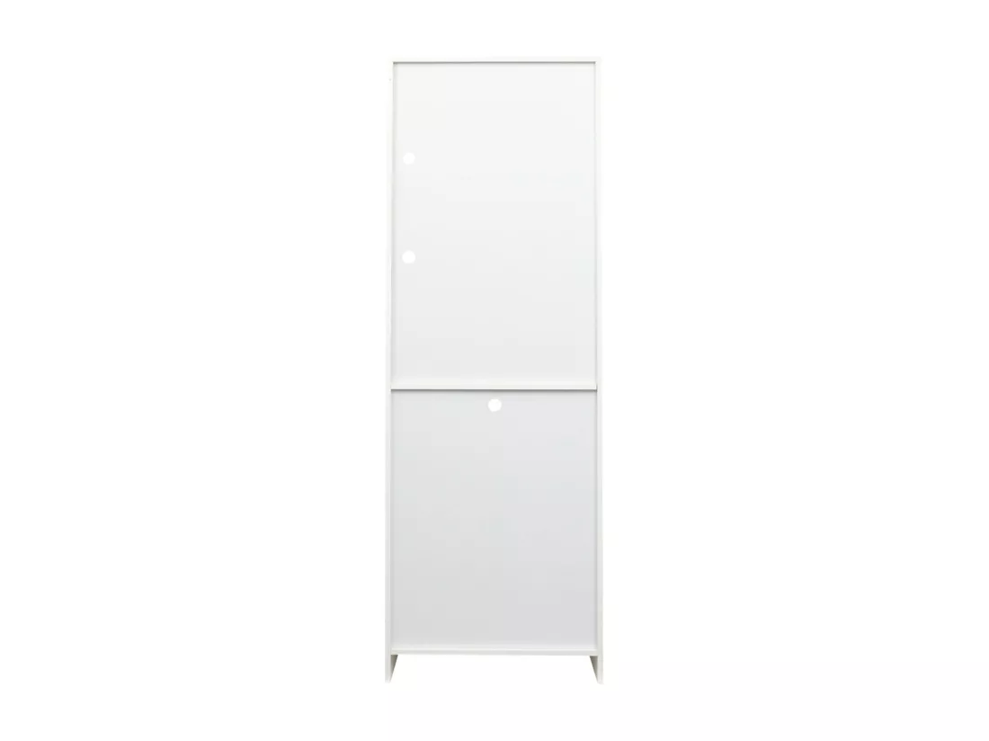 Vitrine avec porte et LED - Hauteur 180cm - Blanc