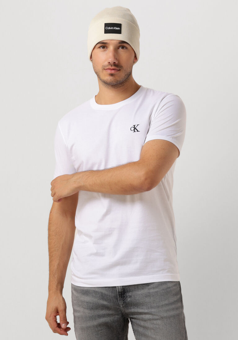 CALVIN KLEIN witte calvin klein t-shirt ck essential slim te