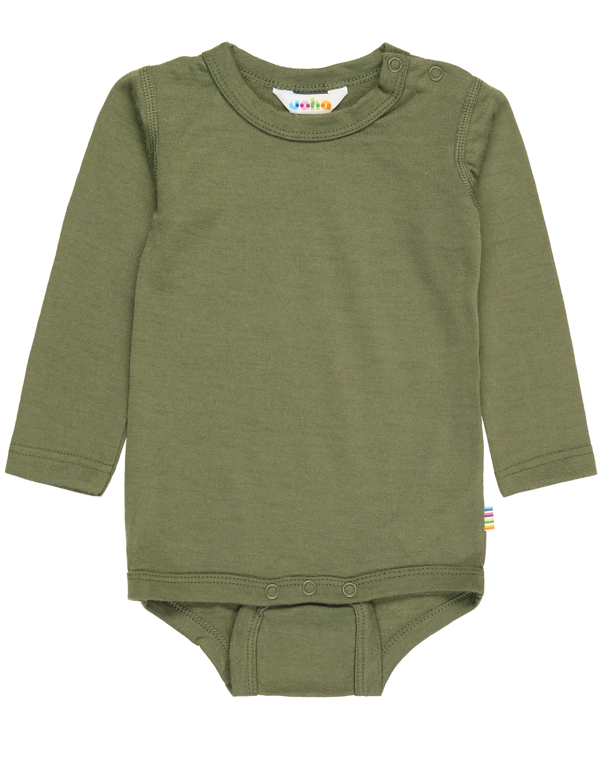 Langarm-Body 619 - SINGLE WOOL in dark sage