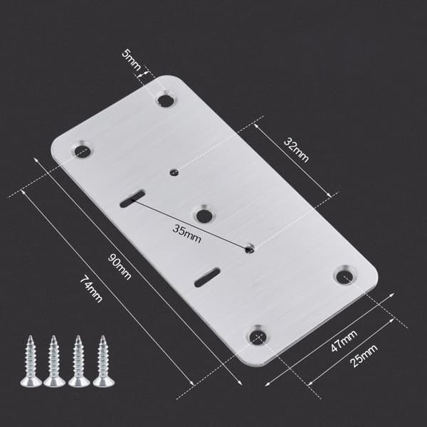 Reparasjonsplate for hengsler 90x47mm 10-pak