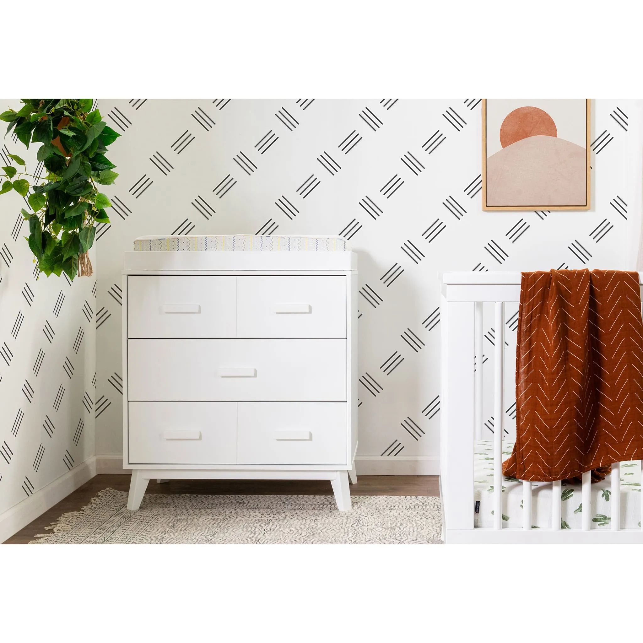 Babyletto Meuble à Langer 3 Tiroirs Scoot - Blanc