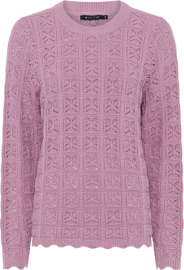 Micha Jumper_ Cotton Pattern Knit Aut.rose