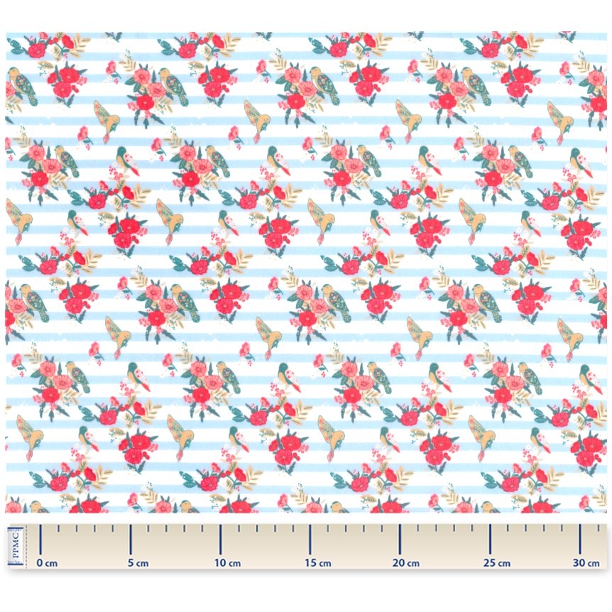 Tissu Enduit Au Mètre Horizons Fleuris