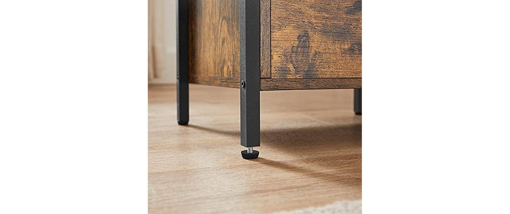 VASAGLE Nachttisch »38 x 28 x 60 cm, Braun/Schwarz«