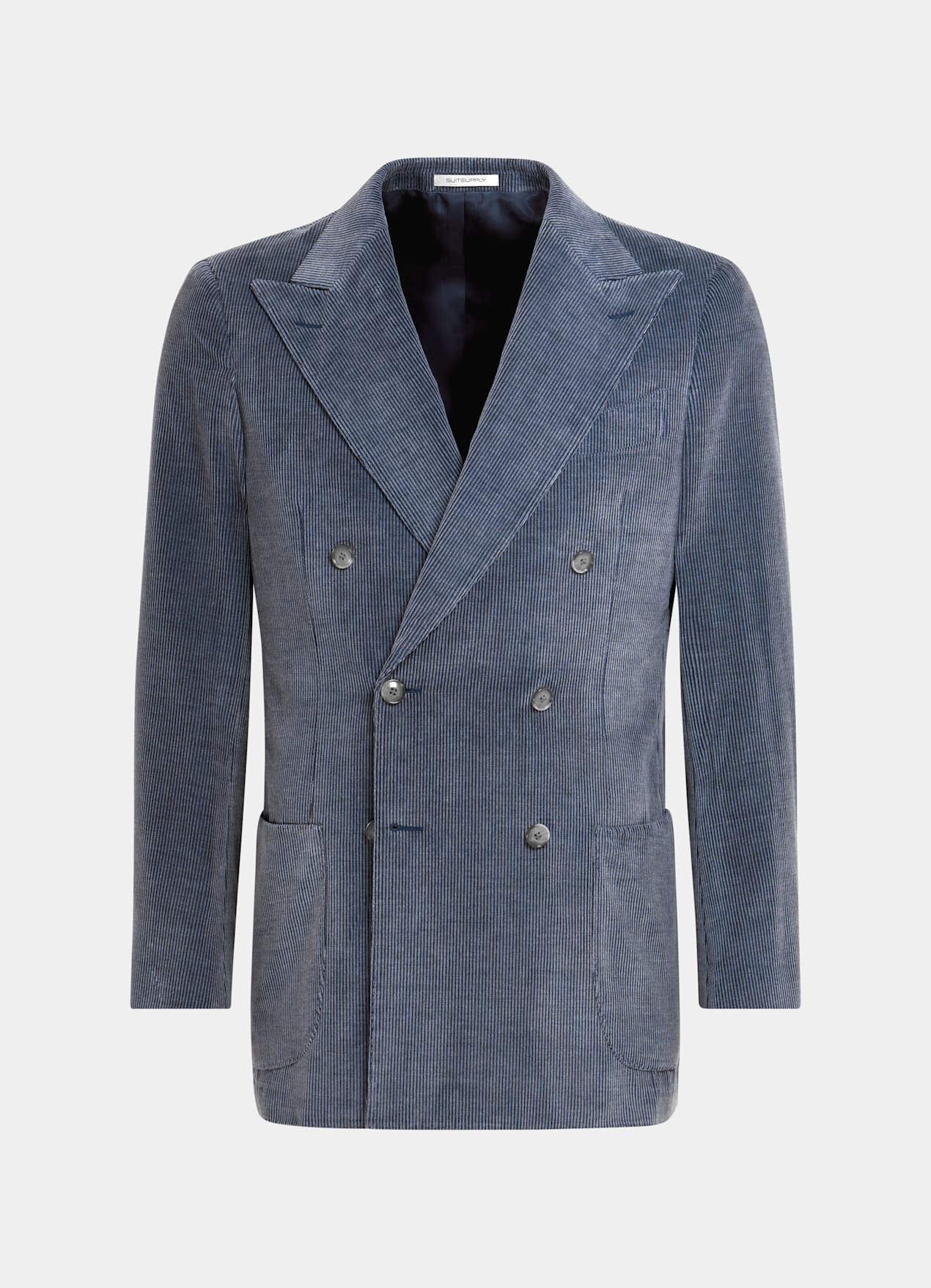Costume Havana coupe Tailored bleu moyen