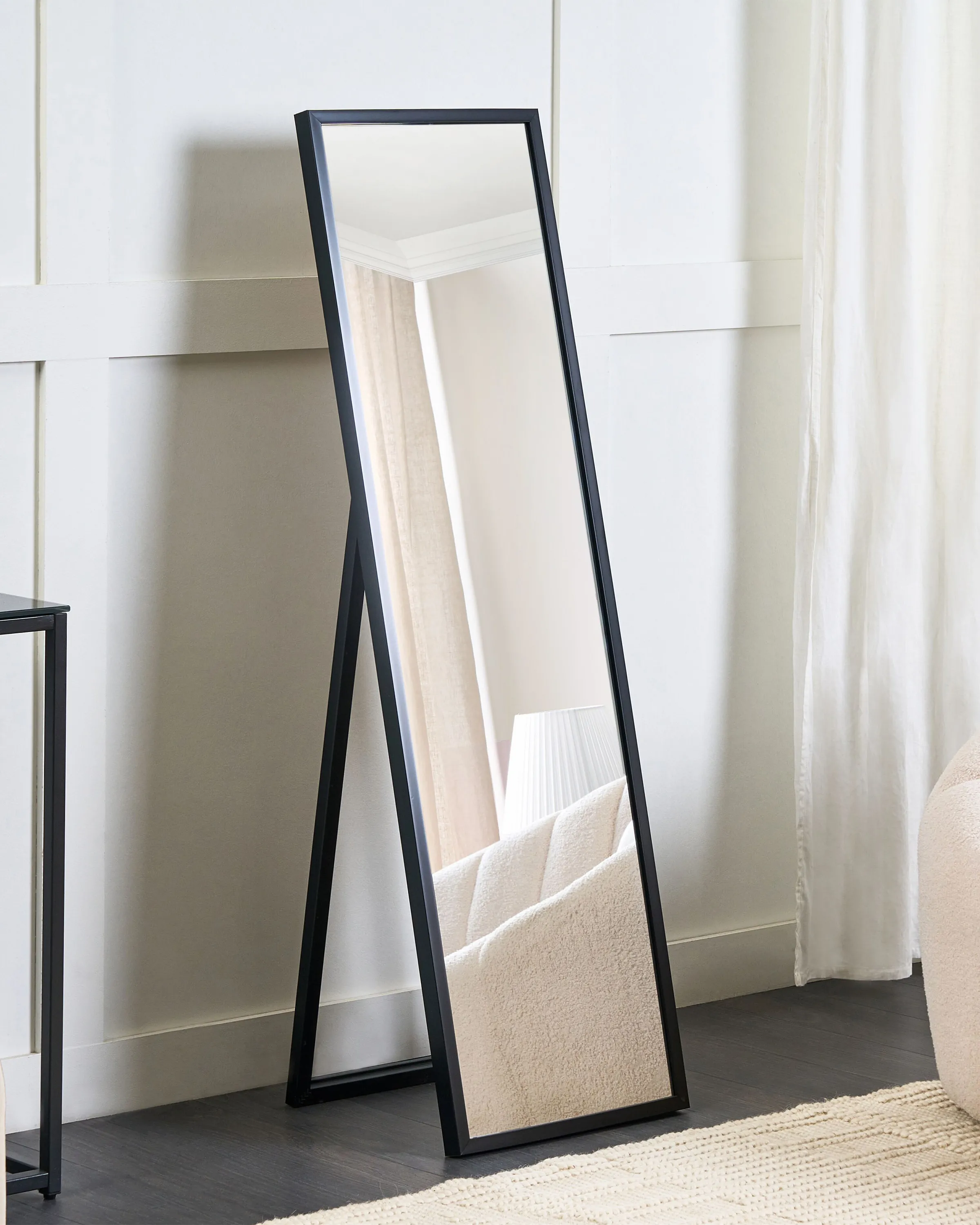Staande spiegel TORCY 140 cm Zwart