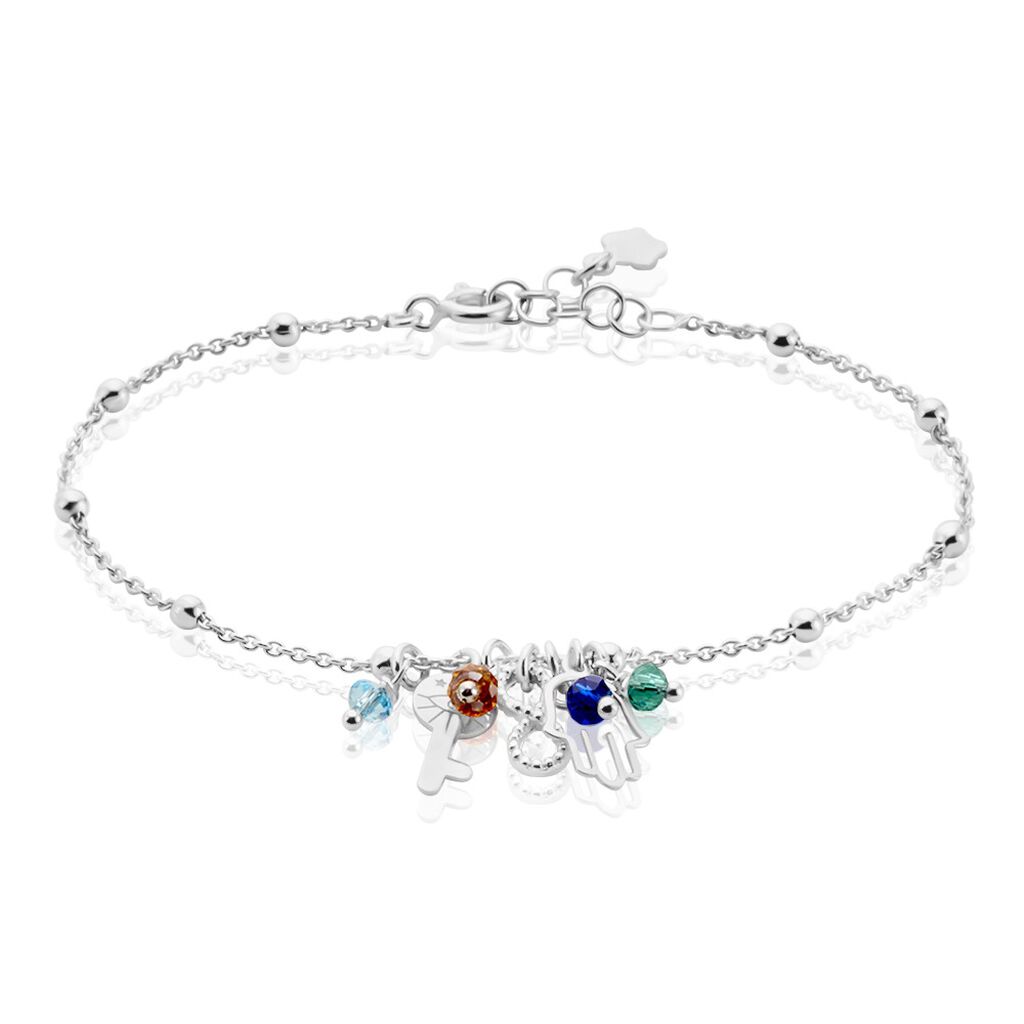Bracelet Argent Blanc Niccolo Pierres Artificelles
