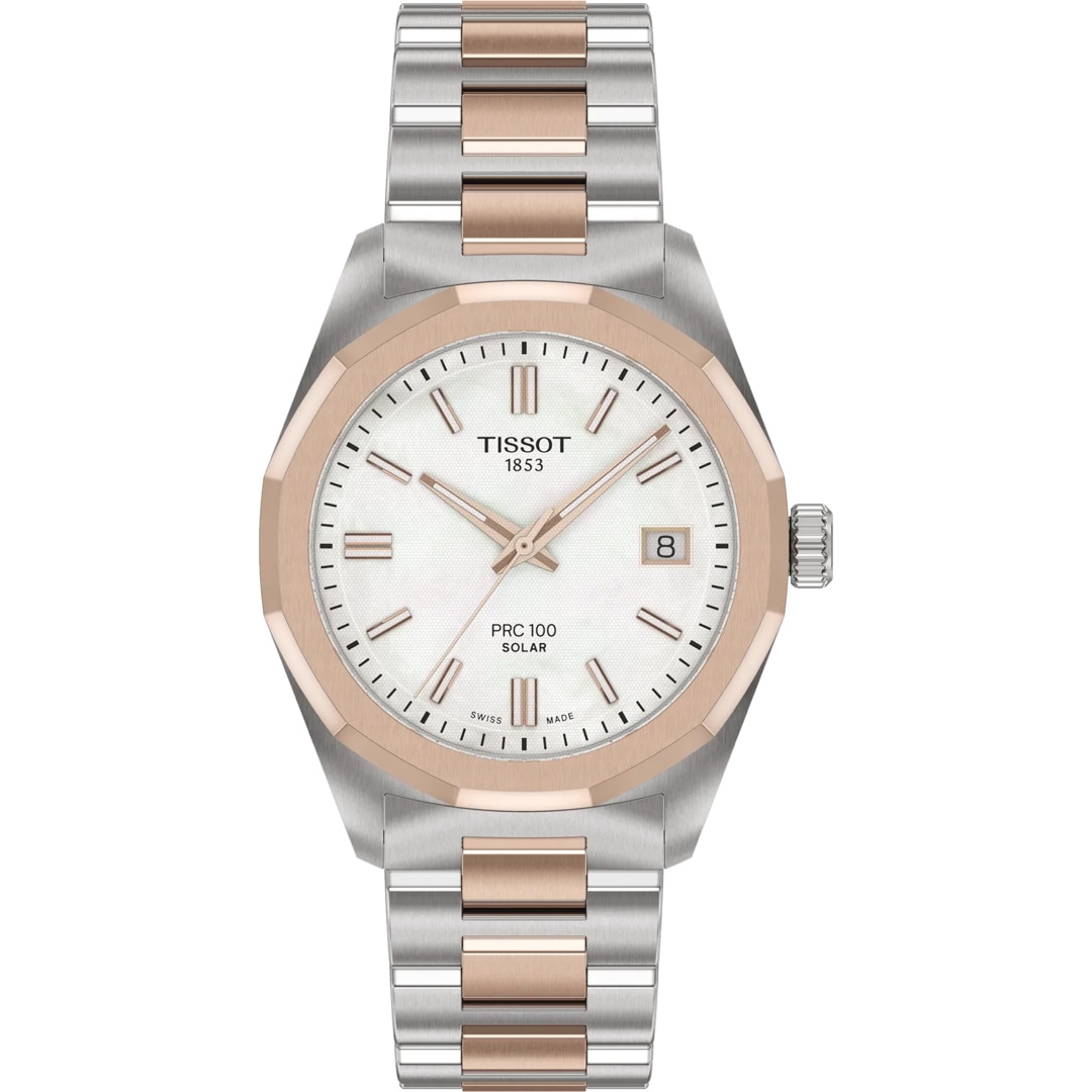 Tissot PRC 100 Solar Quartz 34mm Rosé