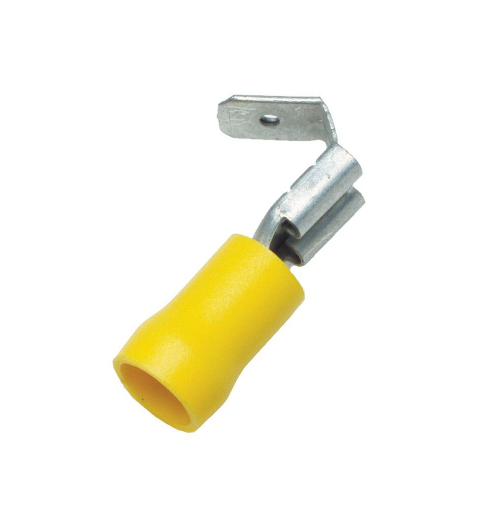 FLATSTIFTSHYLSE NECORE ISOLERT MED HANE GUL 6,3X0,8MM