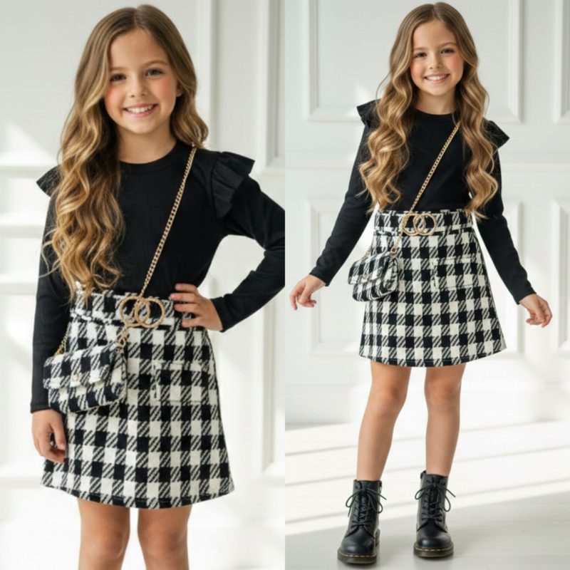 Blocked & Bagged dress - zwart