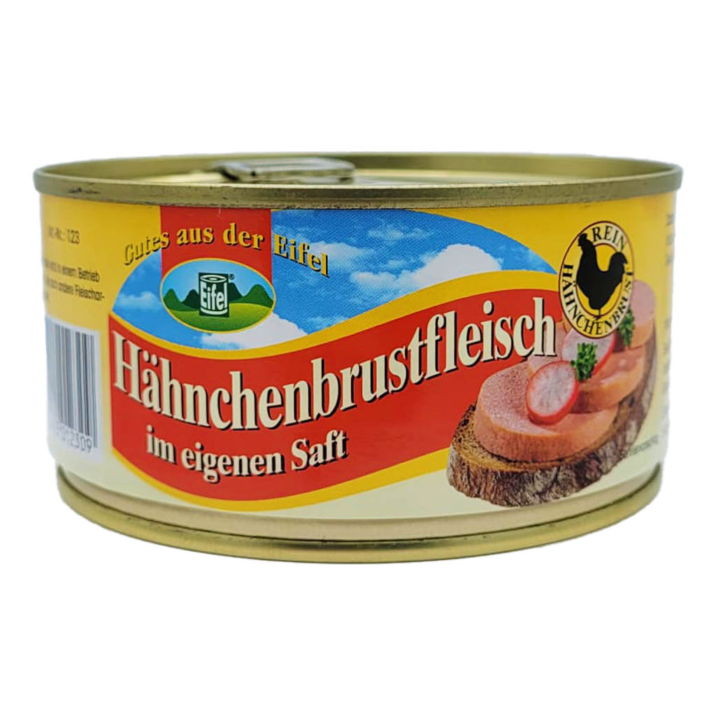 Gutes aus der Eifel Hähnchenbrustfleisch im eigenen Saft 300g MHD:16.4.27