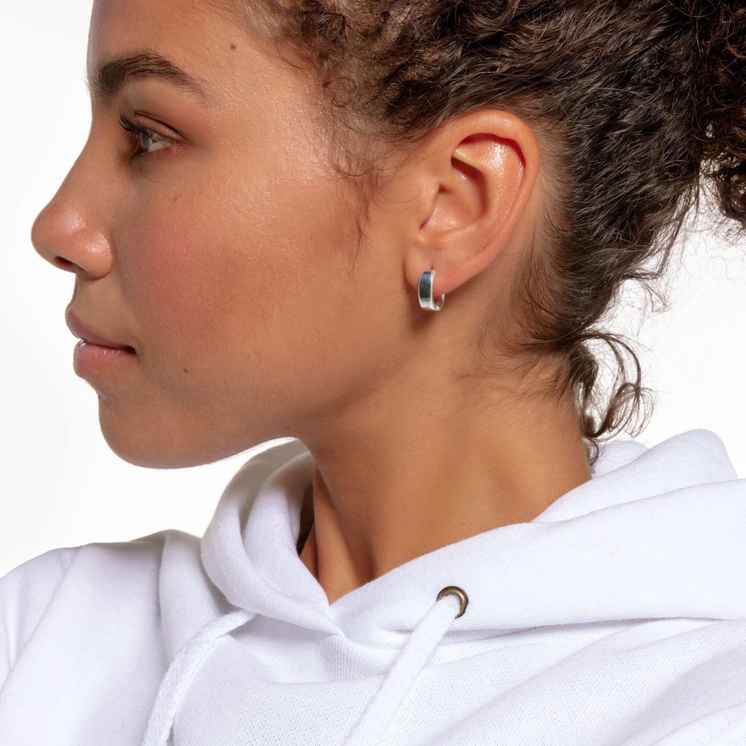Thomas Sabo Sterling Silver Rebel at Heart Creolen Puristisches Silber