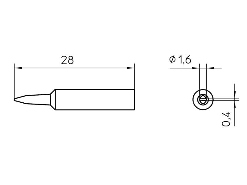 Weller Lötspitze XNT A Meisselform 1.6 mm Ersatzspitze