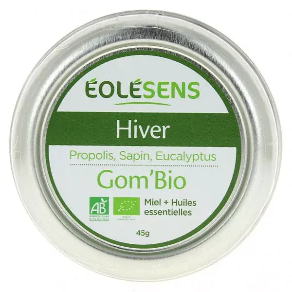 Goma de mascar orgânica de inverno Eolésens 45g