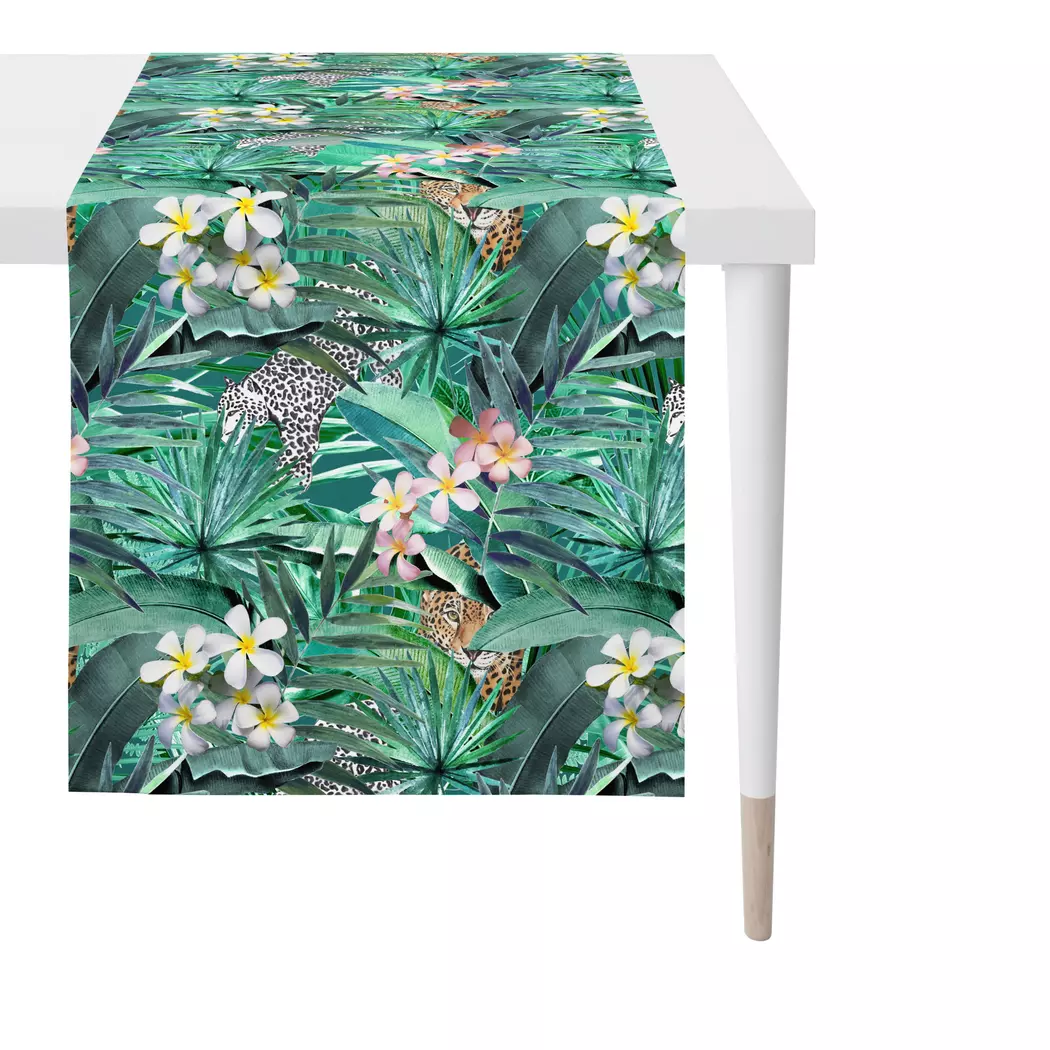 Tischläufer Palmblätter 48 x 140 cm