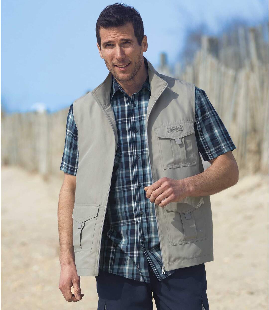 Gilet Reporter Zippé Sans Manches