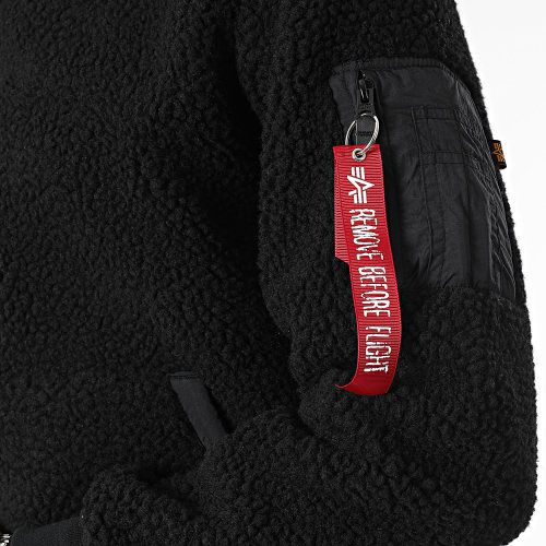 Veste Zippé Polaire Teddy Nylon 138111 Noir